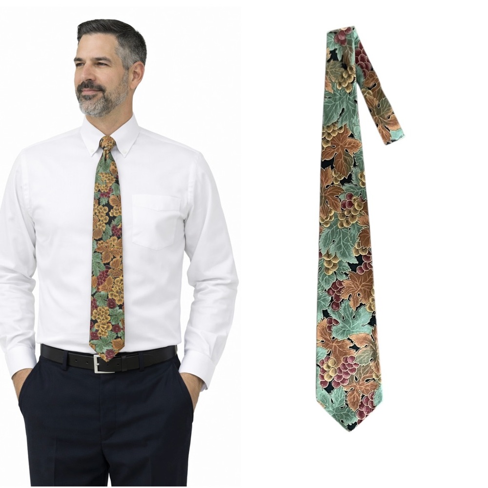 Vine leaves and grapes Patterned Tie
🔥% bundle of 3, 5, 10, 15 or 20 ties